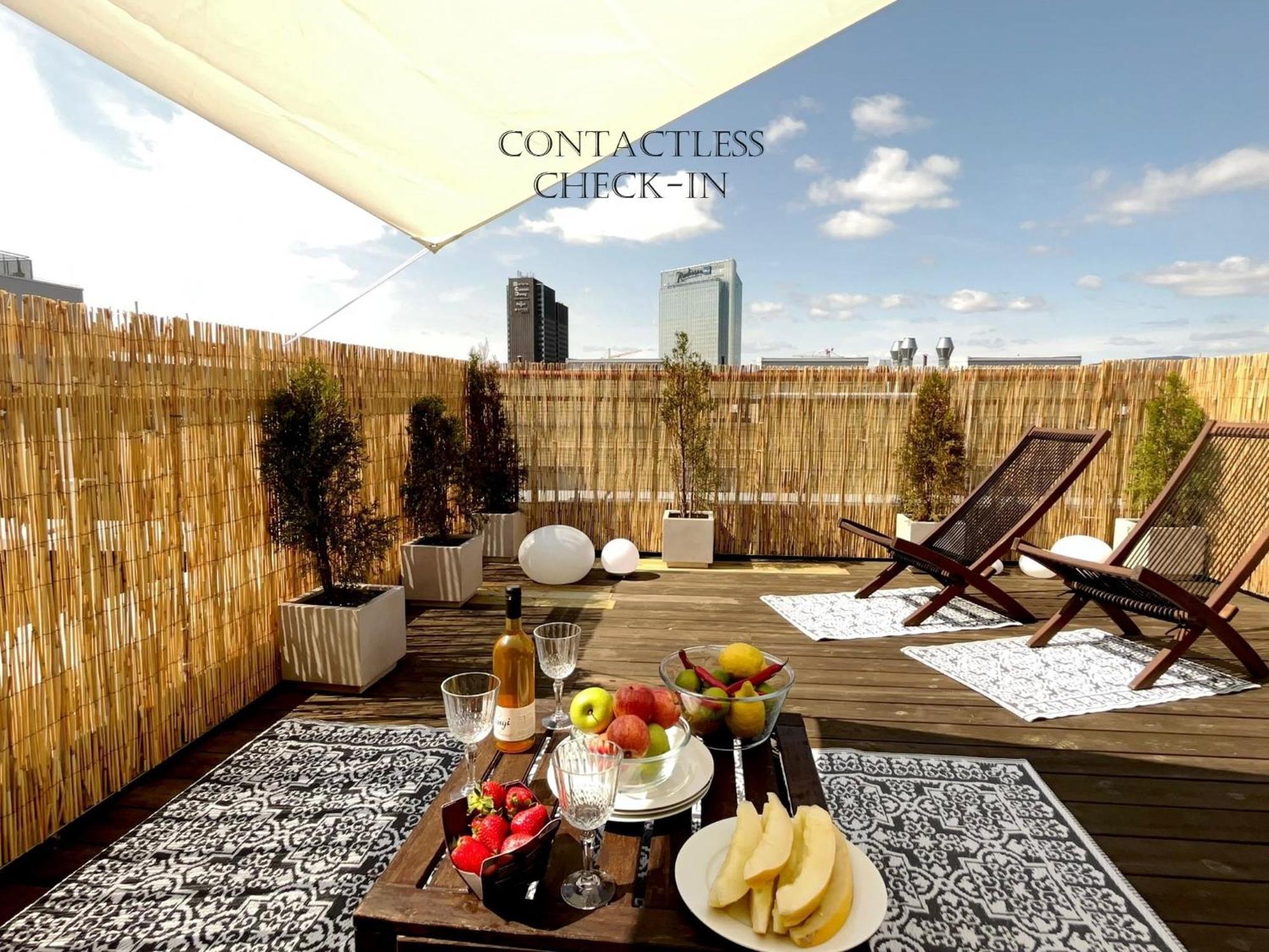 Center Flat W Roof Terrace & Free Parking Apartamento *